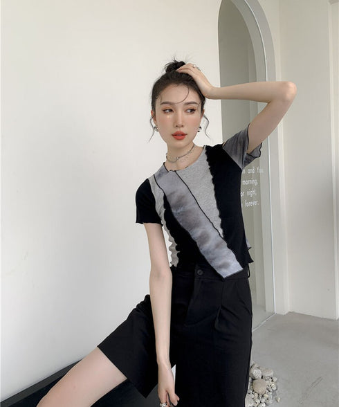 Color Block Cut-Out Top
